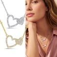 thumbnail image 6 of Beautlace Heart Necklace for Women,5A Cubic Zirconia Double Heart Pendant Necklace,18k White Gold Plated Love Valentine’s Day Anniversary Birthday Christmas Jewelry Gift for Mom Wife Girlfriend, 6 of 12