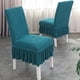 thumbnail image 4 of Funda para silla | Funda elástica para silla de comedor con faldón | Protector de asiento antideslizante para el hogar, la cocina y la oficina | 1 funda de poliéster para muebles de comedor, 4 of 6