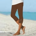 thumbnail image 2 of Women's High Waist Slim Fit Capri Leggings Stretchy Cropped Workout Pants Comfortable Daily Wear Summer Yoga Tights Lightweight Athletic, 2 of 4