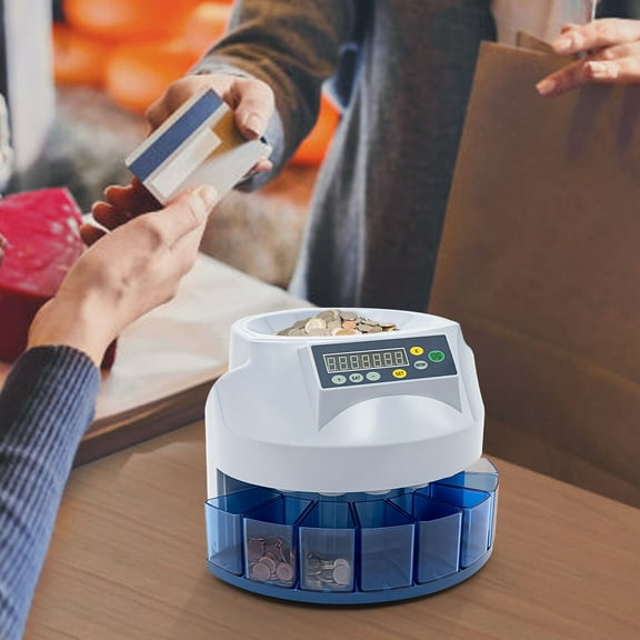 Coin Counter Sorter Machine Commercial Fast Sorting Money Change Sorter