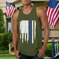 thumbnail image 4 of Caqnni Men's American Flag Tank Tops Summer Short Sleeved Tee Workout T-Shirts Beach Athletic Undershirts (AG,3XL), 4 of 4