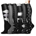 thumbnail image 5 of Combinación de patrones de calcetines deportivos de fitness para hombres y mujeres con medias de presión, 5 of 5