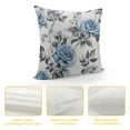 thumbnail image 4 of JEUXUS  Blue Flowers and Leaves Decorative Throw Pillow Case Watercolor Floral Pattern Ink Painting Waist Lumbar Pillow Covers Cushion Cover for Sofa Couch, 4 of 5