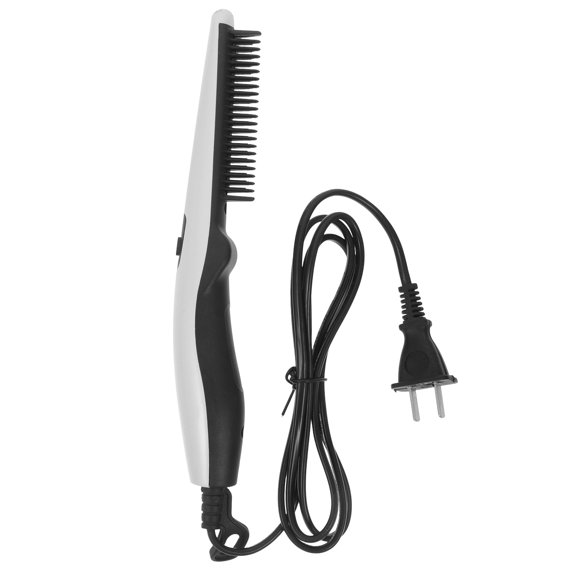 1 plancha de pelo para barba, portátil, multiusos, eléctrica, para peluquería, uso doméstico, con enchufe chino (blanco).