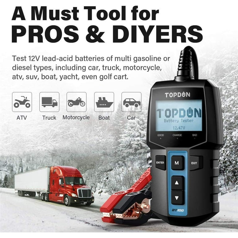 Topdon BT100W is a Battery Tester Topdon BT100W is a Battery Tester