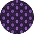 thumbnail image 1 of Ahgly Company Indoor Round Patterned Deep Purple Area Rugs, 8' Round, 1 of 6