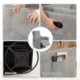 thumbnail image 5 of Homall 360° Swivel Nursery Recliner Power Swivel Rocker Recliner Chair with 2 Pillows Comfy High Back Adult Glider Rocker for Living Room,Corduroy Gray, 5 of 8
