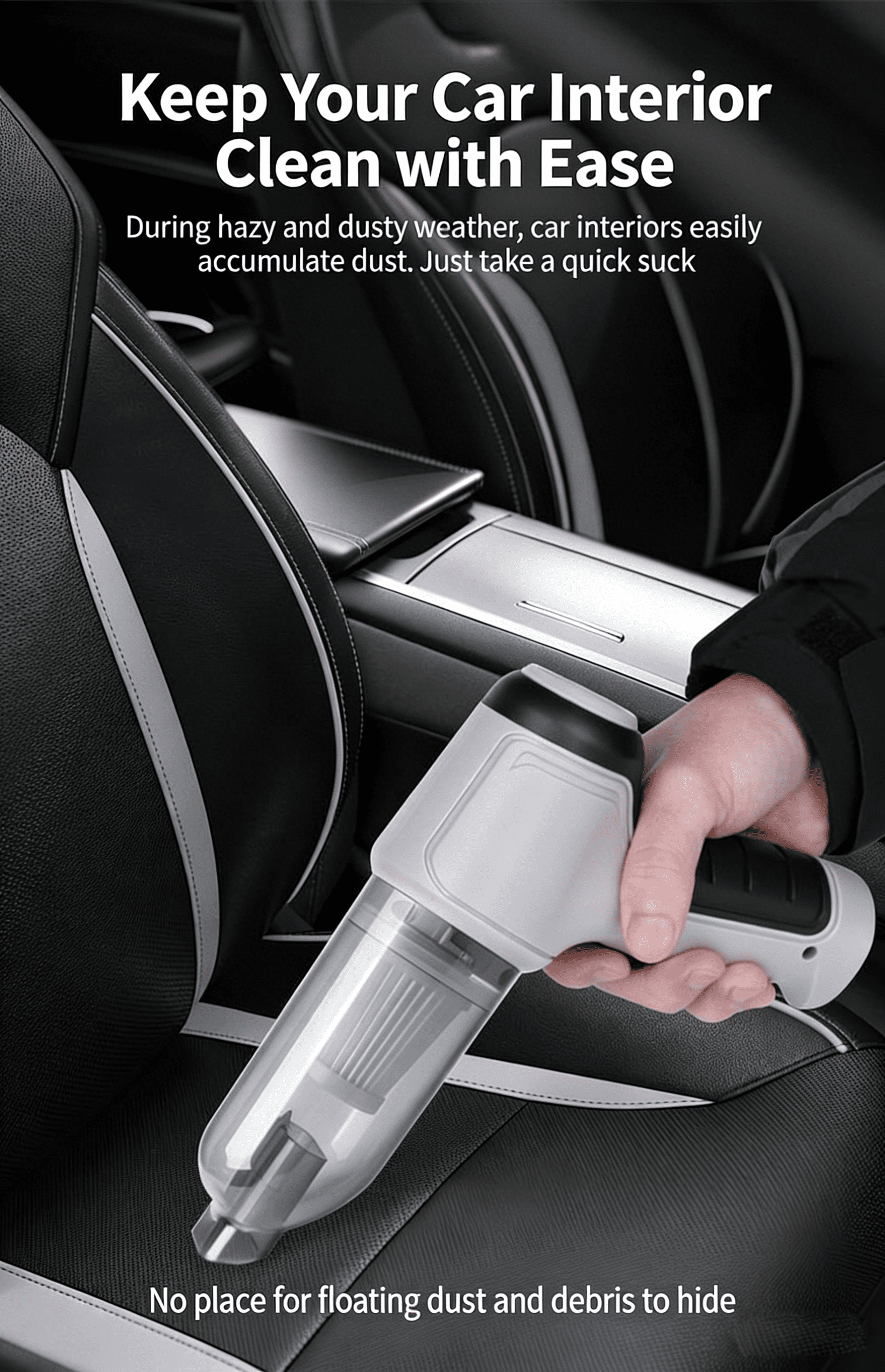 Cordless Handheld Vacuum Cleaner Portable Car Vacuum High Power Rechargeable for Home & Vehicle