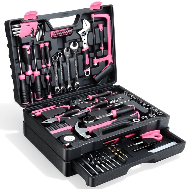 Kit de herramientas TVERIM de 412 piezas para reparaciones del hogar con estuche