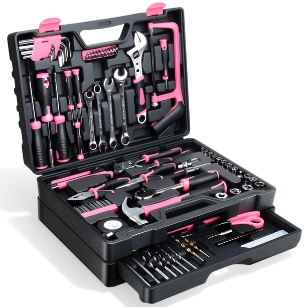Kit de herramientas TVERIM de 412 piezas para reparaciones del hogar con estuche