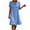 Blue, variant on Summer Dresses for Women 2026 Plus Size Short Sleeve Crew Neck Casual Loose Summer Vacation Beach Sundresses