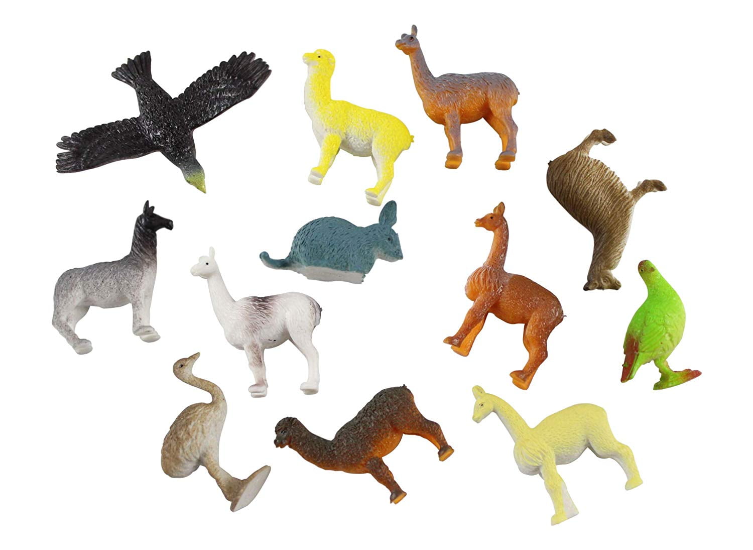 Miniature South American Animal Figurines Replicas - Mini Action Figures -  Miniature Animal Playset - Continent Box 