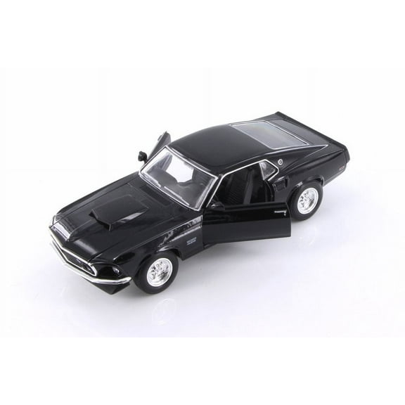 1969 Ford Mustang Boss 429 Hardtop, Black - Welly 24067/4D - 1/24 scale Diecast Model Toy Car (Brand New but NO BOX)