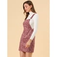 thumbnail image 4 of Vestido Floral Mono Correa Ajustable Falda De Tirantes Pana Para Mujer Rosa XL, 4 of 6