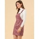 thumbnail image 4 of Vestido Floral Mono Correa Ajustable Falda De Tirantes Pana Para Mujer Rosa XL, 4 of 6