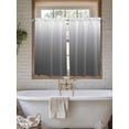 thumbnail image 7 of Kitchen Curtains 54 Inches length, Grey Ombre Window Treatment Curtain Drapes, Modern White Abstract Art Aesthetics Thermal Insulated Drapes for Basement Hotel RV, 42"x54", 2 Panels, 7 of 7