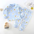 thumbnail image 1 of Conjuntos de pijama de dibujos animados Kawaii para niños y niñas, camiseta de manga larga con pantalones, ropa de dormir para bebés pequeños, ropa de Navidad, novedad, 1 of 4