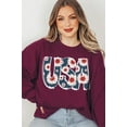 thumbnail image 4 of Floral USA Graphic Fleece Sweatshirts, 4 of 7