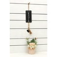 thumbnail image 2 of Parisloft Mini Please Knock Metal Wall Sign, Farmhouse Decor with Wood Bead Accent, Twine, Tassel and Metal Heart, Black, 3"W x 11.8"H, 2 of 8