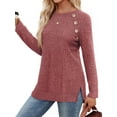 thumbnail image 6 of OALUXE Long Sleeve Shirts for Women Casual Tunic Tops Loose Fit Dressy Lightweight Sweaters, 6 of 7