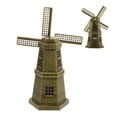 thumbnail image 5 of WEUVEB Rustic Dutch Windmill Model Table Decor, Golden Farmhouse Style Craftsmanship for Home, Office, and Living Room Display, 5 of 8
