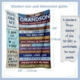 thumbnail image 2 of Grandson Gifts from Grandma And Grandpa, Gifts for Grandson, Grandson Gifts from Grandparents, Best Grandson Blanket, to My Grandson Christmas Birthday Gift Blanket 60" x 50" for Teen Boys Men, 2 of 6