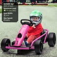 thumbnail image 4 of 24V 9Ah Kids Ride on Go Kart Toy, High Speed 8MPH Drifting Circling Car with Powerful Motors, Large Seat,Slow Start Function,High/Low Speed, Music, Max Load 180lbs Racing Toy for Kids 8-12 Years, 4 of 9