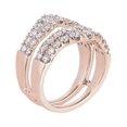 thumbnail image 4 of 1,00 Ct T.p. Rond Naturel Diamond Dernier Design Alliance Éternité pour Femmes en Or Rose Massif 18K Taille 8, 4 of 7