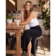 thumbnail image 6 of Real Essentials 3 Pack: Women's Ribbed High Waisted Maxi Skirt with Side Slit - Casual Long Pencil Skirt, 6 of 8