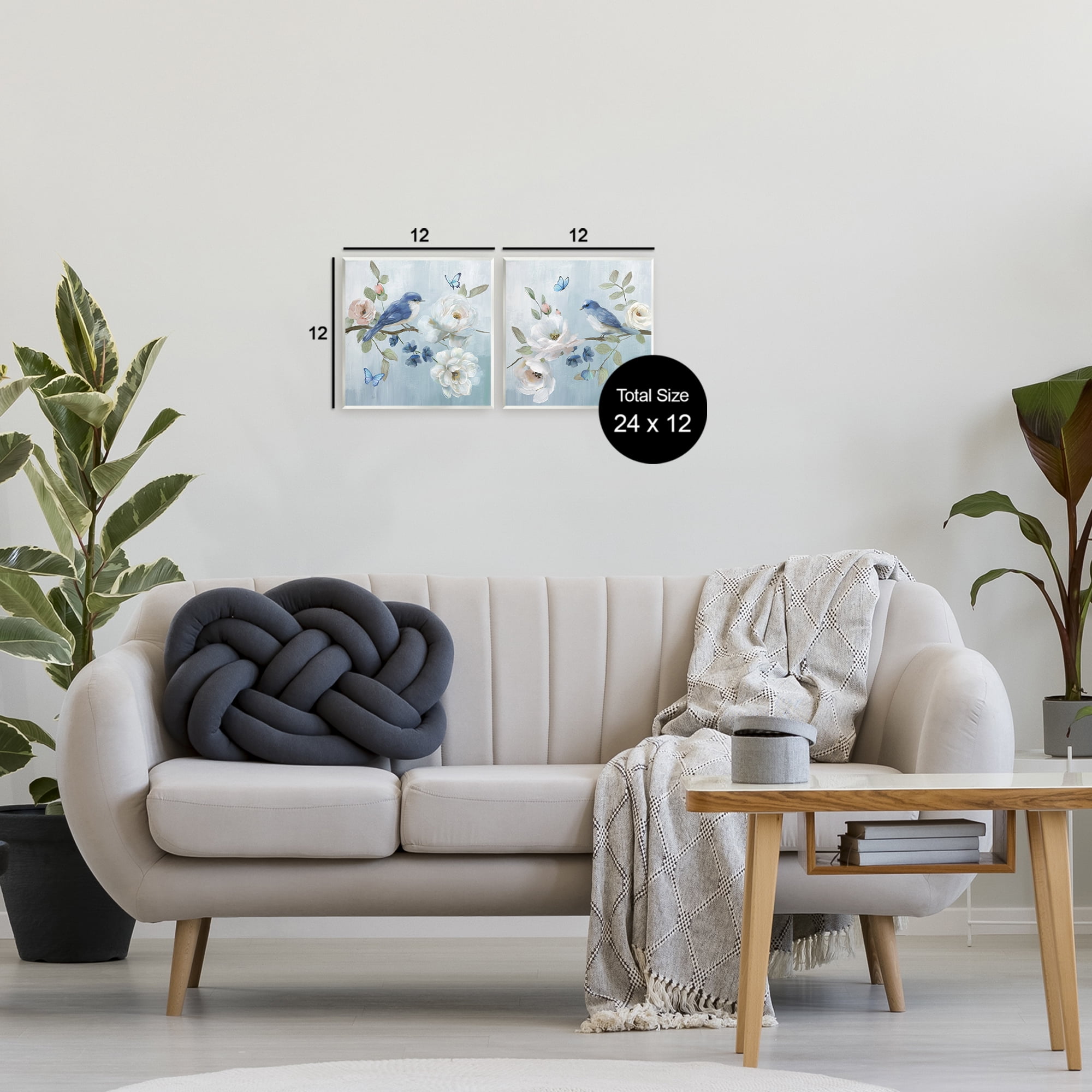 Stupell Industries Nature's Tranquility Florals 2 Piece Wall Plaque Art Set, design by Nan