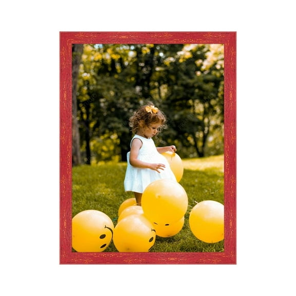 Distressed Red Barnwood Picture Frame - Custom Framing