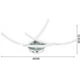 thumbnail image 5 of Luz de techo LED, lámpara de araña de techo curva de diseño moderno con 3 luces curvas para sala de estar, dormitorio, comedor Adepaton  GX-019, 5 of 7