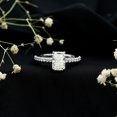 thumbnail image 5 of Rosec Jewels 2 Carat Lab Grown Diamond Engagement Ring with Hidden Halo - E-VS1 Quality - IGI Certified Radiant Cut Diamond Ring, 925 Sterling Silver, US 4.00, 5 of 9