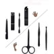 thumbnail image 3 of Nail Clipper Manicure Set, 7 In 1 Stainless Steel Professional Pedicure Kit Nail Scissors Grooming Kit with Black PU Leather Case, 3 of 4