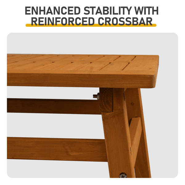 Outdoor Coffee Table, Solid Cedar Wood, Slatted Top, Weather-Resistant for Patio, Deck, Garden, Indoor Use