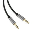 thumbnail image 3 of Cable AUX Uxcell de 3.5 mm trenzado de nylon para auriculares, altavoces, estéreos de coche, gris, 1 9.8 pies, 3 of 6