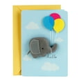 thumbnail image 1 of Hallmark Signature Baby Shower Card for Baby Boy (Elephant with Balloon), 1 of 6
