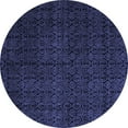 thumbnail image 1 of Ahgly Company Indoor Round Abstract Blue Modern Area Rugs, 3' Round, 1 of 4