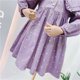 thumbnail image 4 of Vestido de manga larga para niñas de 1 a 7 años, vestidos florales de moda coreana con solapa, ropa para niños, primavera y otoño, 4 of 6