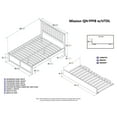 thumbnail image 7 of Mission Queen Wood Platform Bed with Footboard and Twin XL Trundle in White, 7 of 7