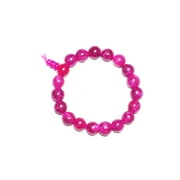 Mogul Wrist Bracelets Jade Pink Stone Beads Meditation Bracelets