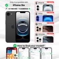 thumbnail image 2 of Entronix Magnetic Case Compatible with iPhone 16E, Translucent Matte Cover, Black, 2 of 7