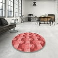 thumbnail image 3 of Ahgly Company Indoor Square Patterned Ferrari Red Area Rugs, 5' Square, 3 of 6