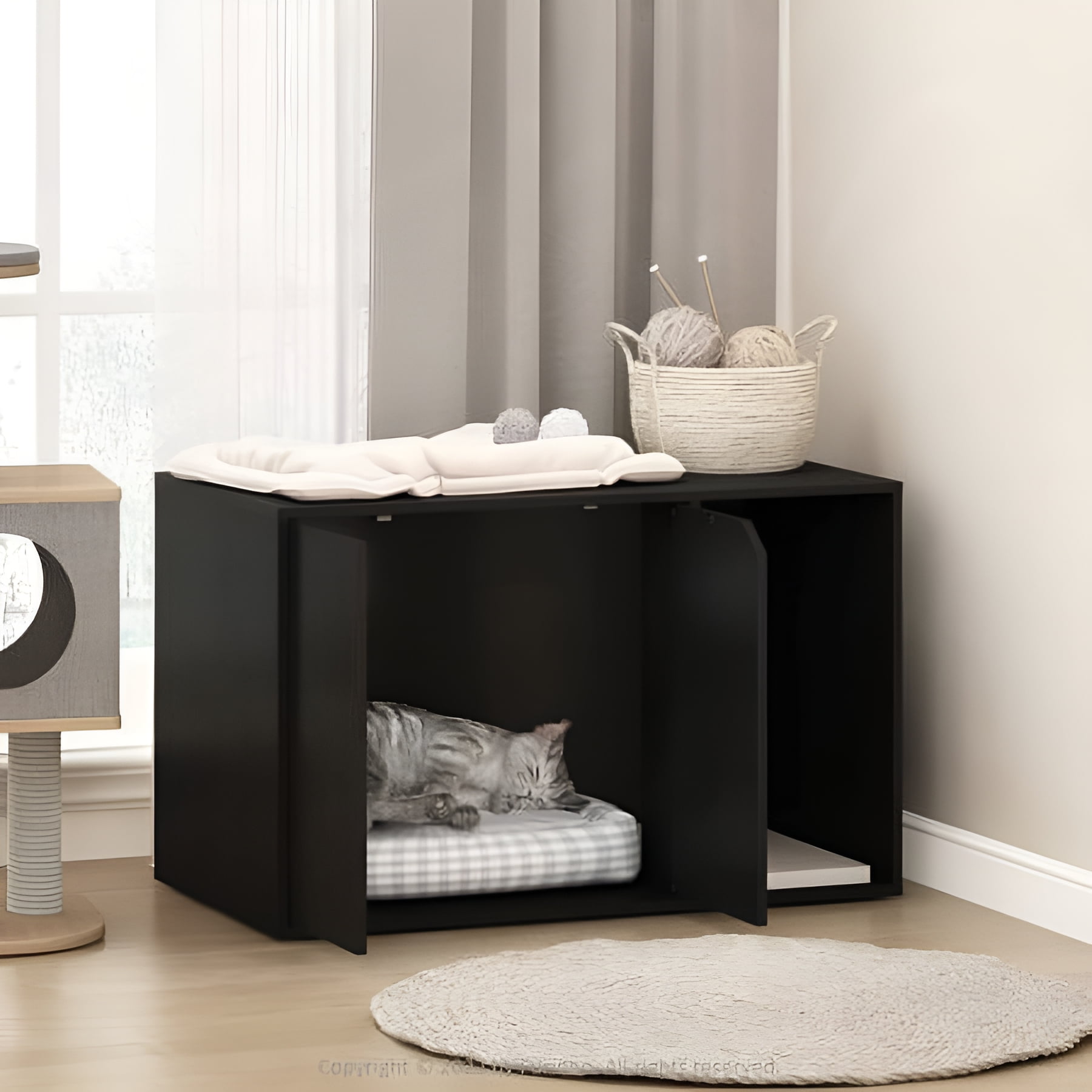 Furinno 20392AM Peli Litter Box Enclosure, Americano
