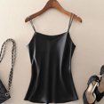 thumbnail image 4 of Silk Satin Camisole Womens Sleeveless Spaghetti Tank Tops Strap Cami Tops Solid Color Summer Comfy 2026 Soft Dressy Tank Shirts Black 4XL, 4 of 4