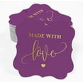 thumbnail image 2 of Inkdotpot Pack Of 100 Made With Love Wedding Paper Tags DIY Craft Bracket Shape Real Gold Foil Hang Tags, 2 of 7