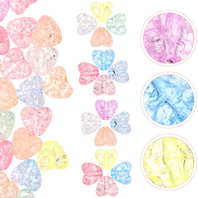 DRAFIDEEP Assorted Color Acrylic Heart Vase Filler Beads for DIY Wedding Table Decorations
