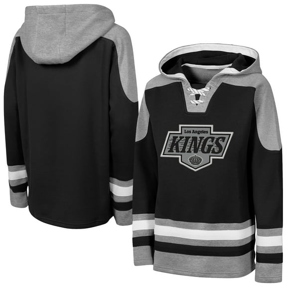 Youth Outerstuff  Black Los Angeles Kings Ageless Must Have Home V-Neck Hoodie