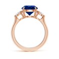 thumbnail image 2 of ANGARA Lab Grown 3.75 Ct Blue Sapphire & Diamond Engagement Ring for Women in 14K Rose Gold (Size-9mm) | September Birthstone, Anniversary, Jewelry Gift for Women | Lab-Grown Blue Sapphire Ring, 2 of 8
