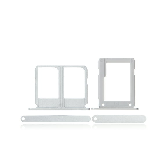 Replacement Dual Sim Card Tray Compatible For Samsung Galaxy A9 (A910 / 2016) (White) (2 Piece Set)